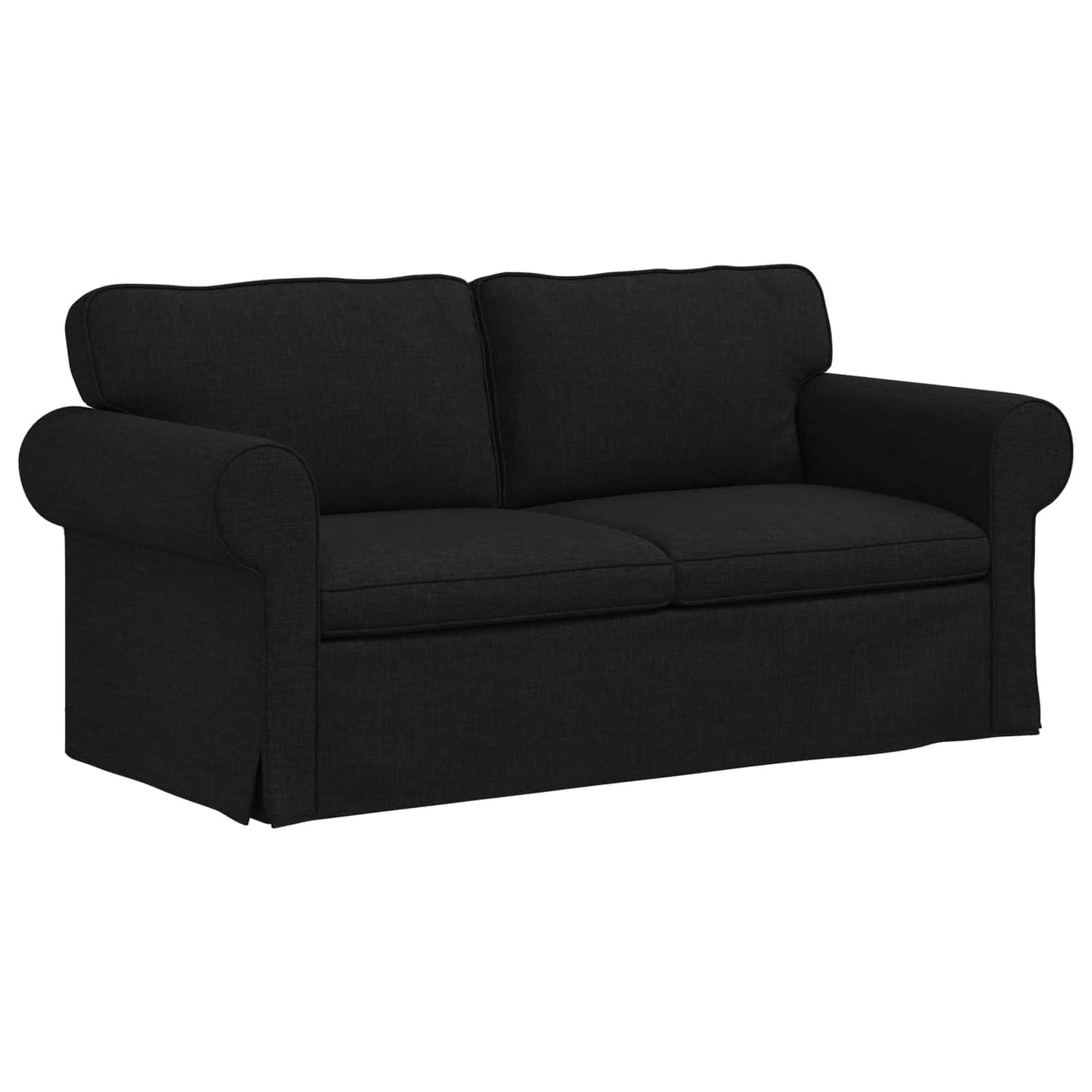 Kanapé Szett 2 pcs Fekete 175 x 82 x 80 cm szövet