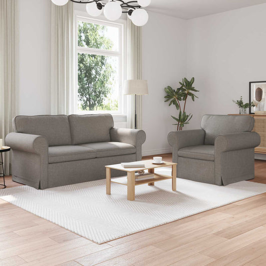 Kanapé Szett 2 pcs Tópszínű 175 x 82 x 80 cm szövet