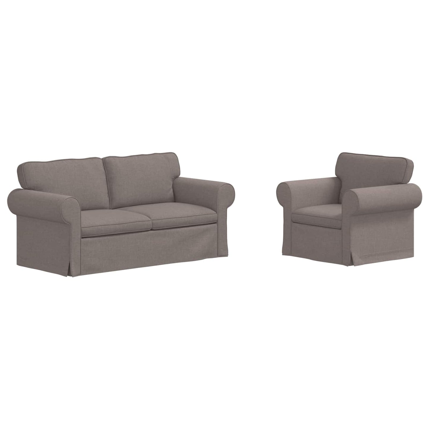 Kanapé Szett 2 pcs Tópszínű 175 x 82 x 80 cm szövet
