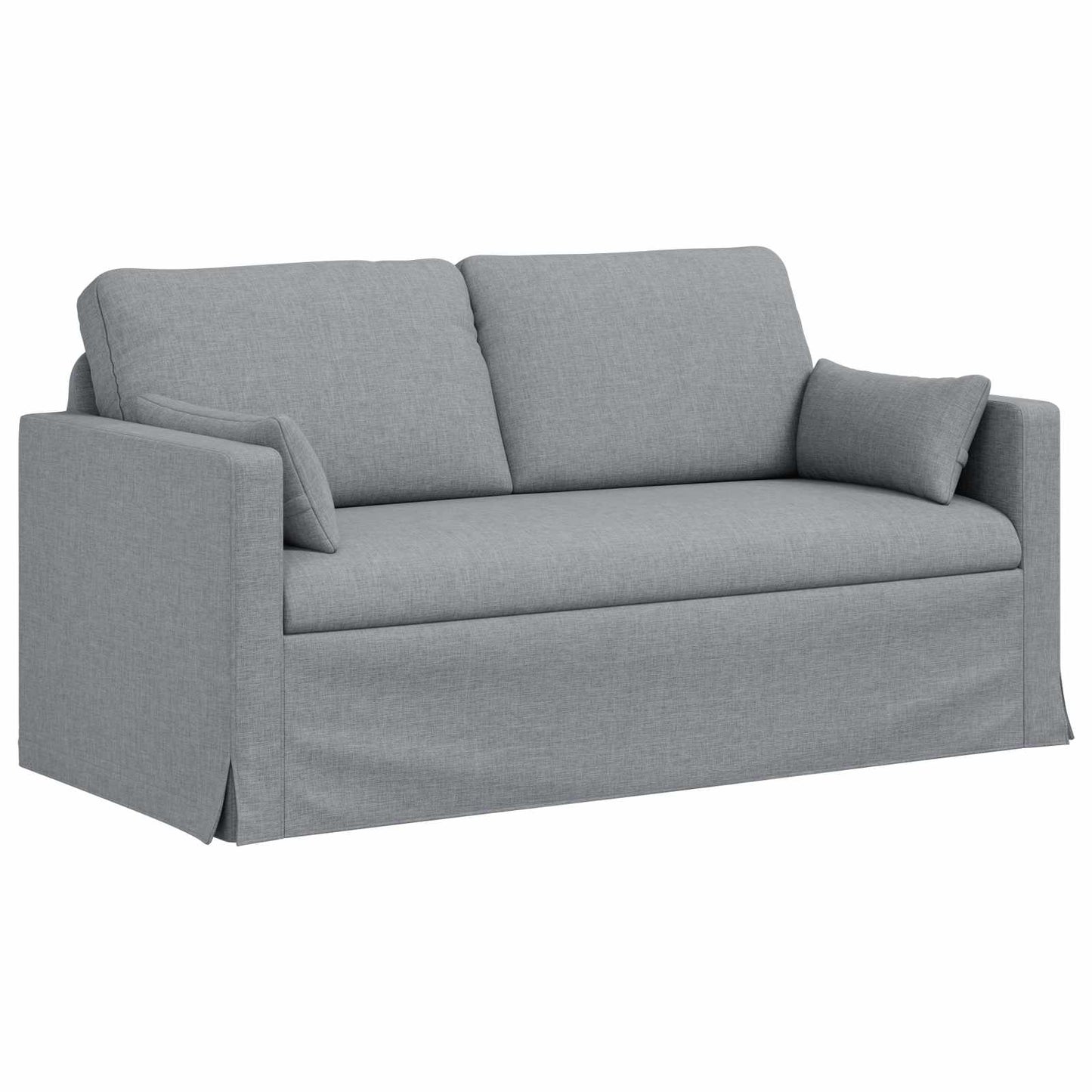 Kanapé Szett 2 pcs Világosszürke 158 x 78 x 80 cm szövet