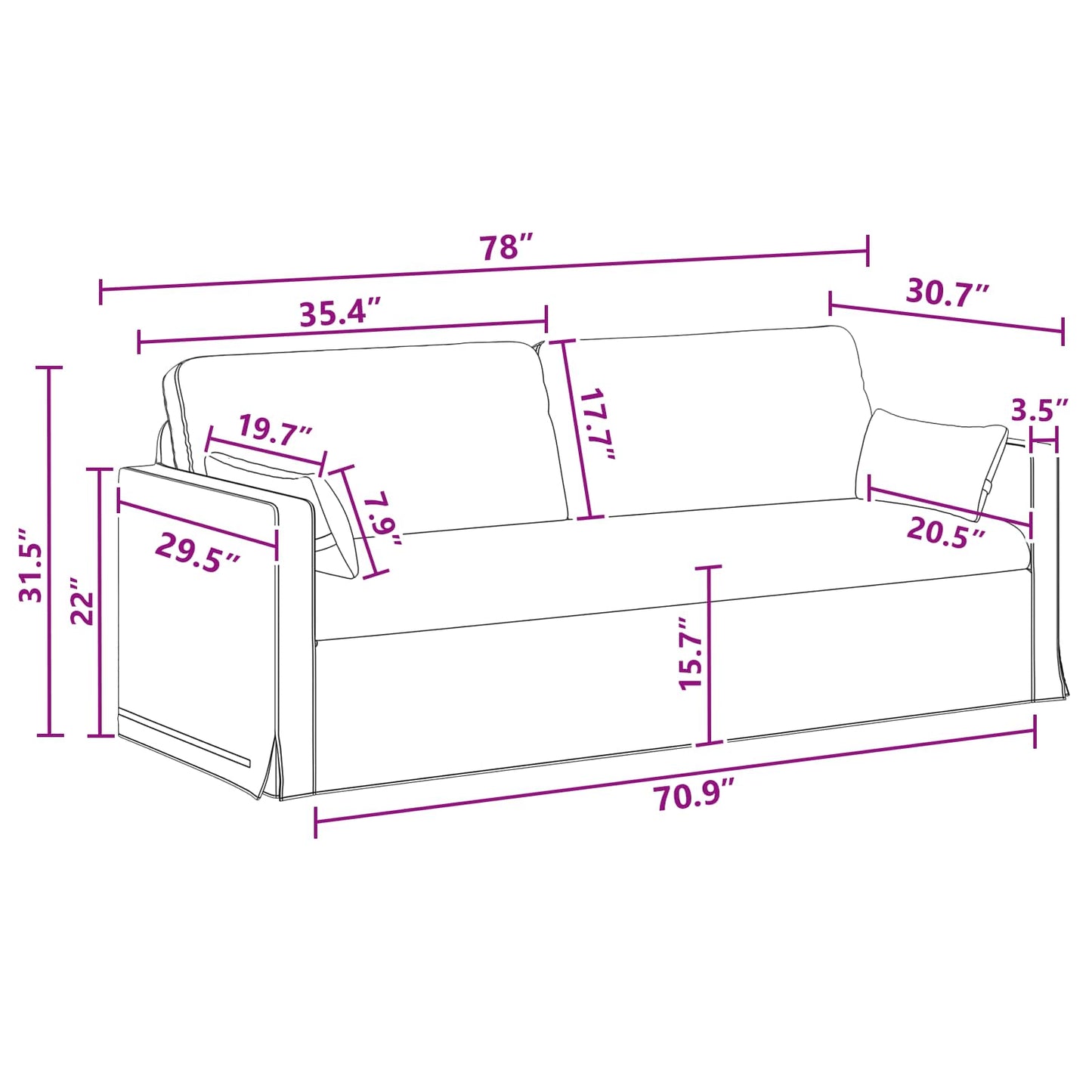 Kanapé Szett 2 pcs Sötétszürke 158 x 78 x 80 cm szövet