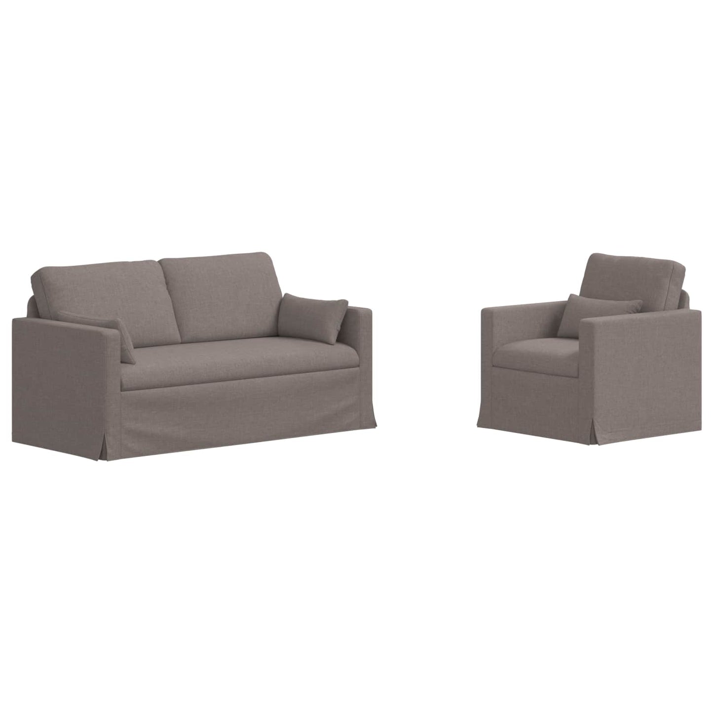 Kanapé Szett 2 pcs Tópszínű 158 x 78 x 80 cm szövet