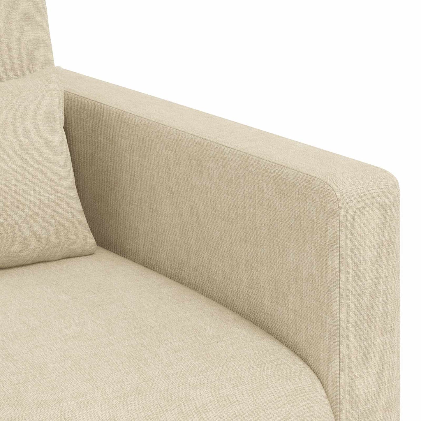 Kanapé Szett 2 pcs Krém 158 x 78 x 80 cm szövet
