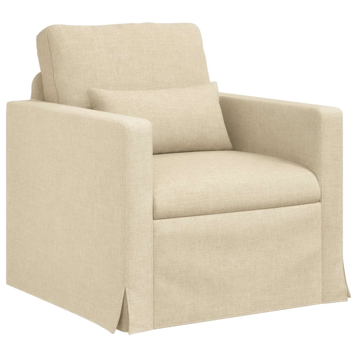 Kanapé Szett 2 pcs Krém 158 x 78 x 80 cm szövet