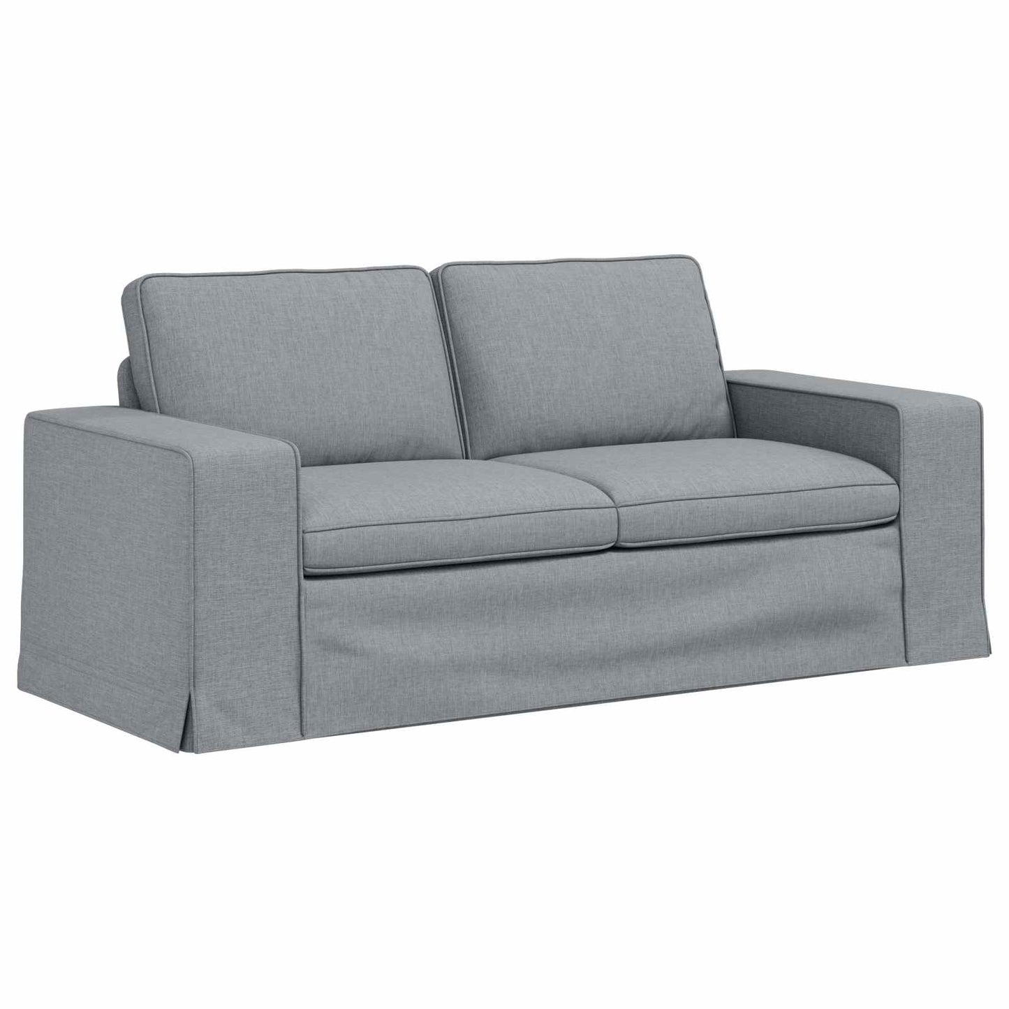 Kanapé Szett 2 pcs Világosszürke 182 x 80 x 82 cm szövet