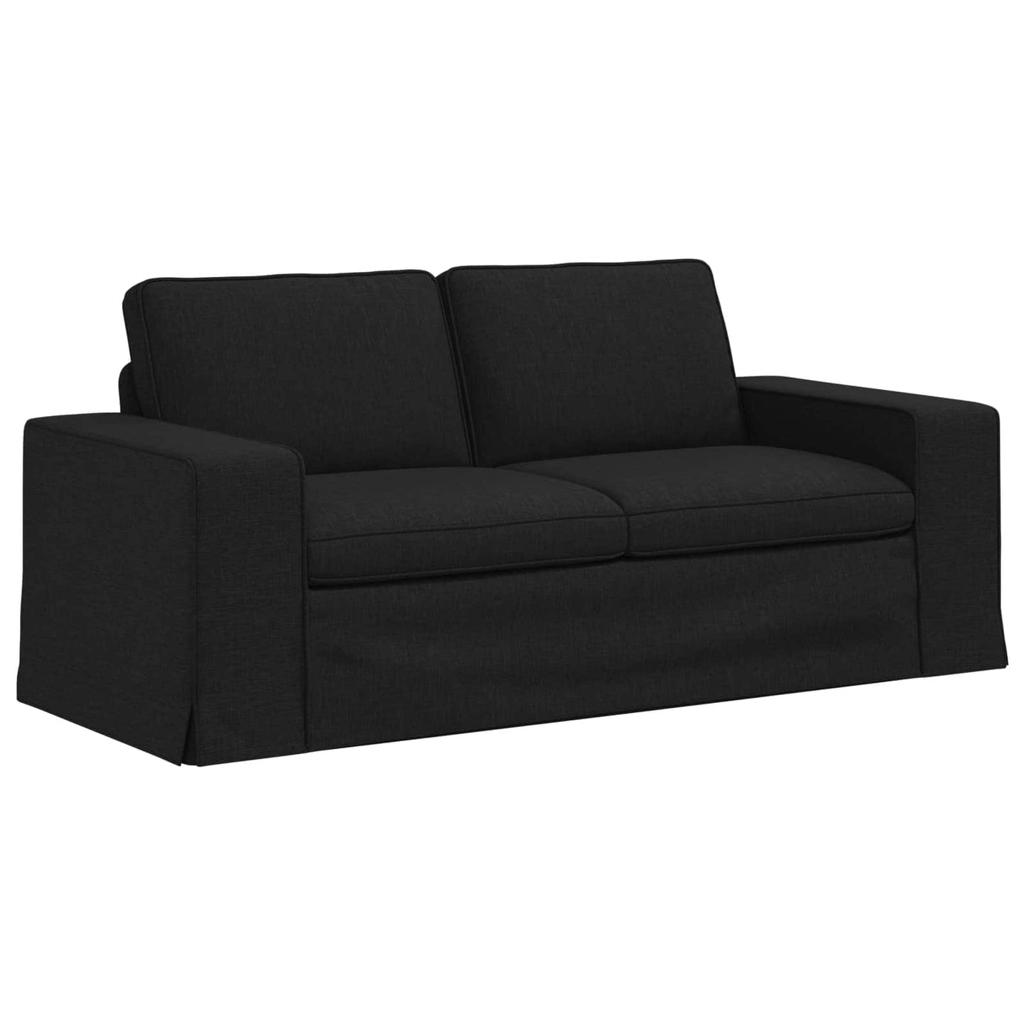 Kanapé Szett 2 pcs Fekete 182 x 80 x 82 cm szövet