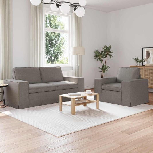 Kanapé Szett 2 pcs Tópszínű 182 x 80 x 82 cm szövet