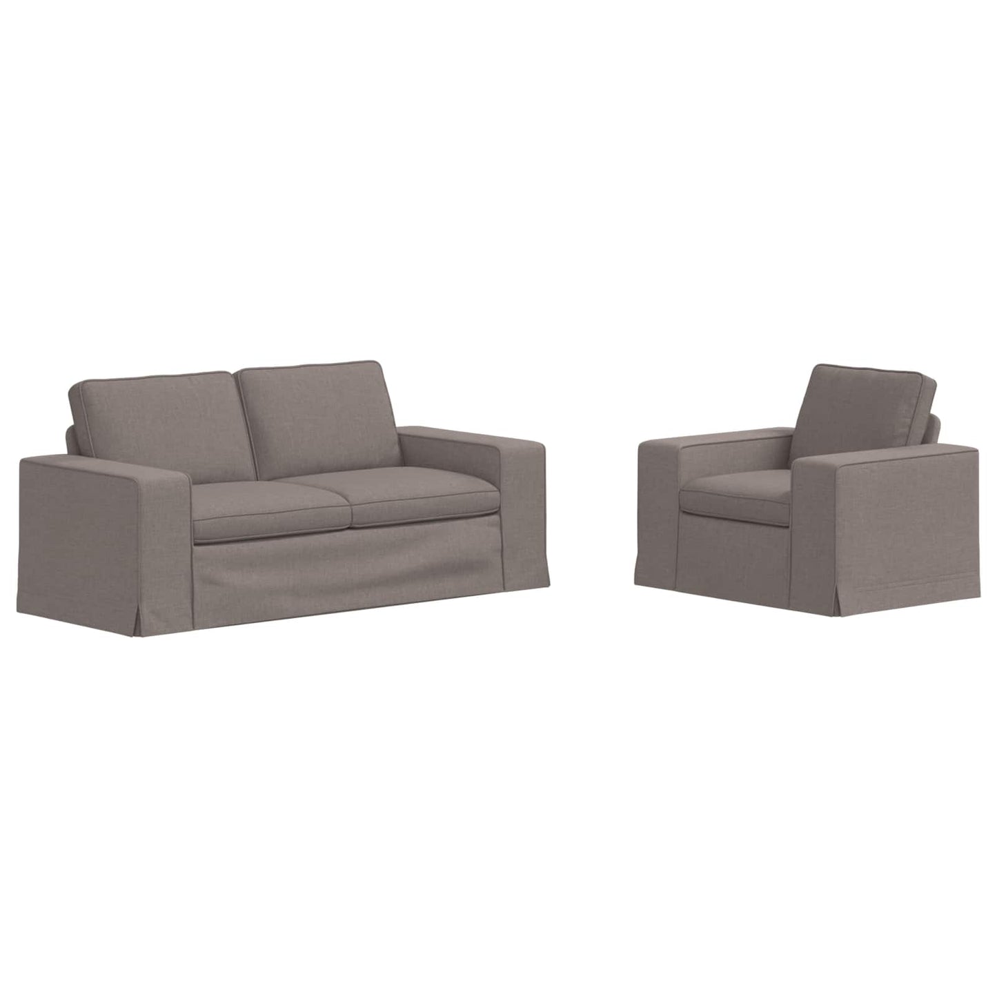 Kanapé Szett 2 pcs Tópszínű 182 x 80 x 82 cm szövet