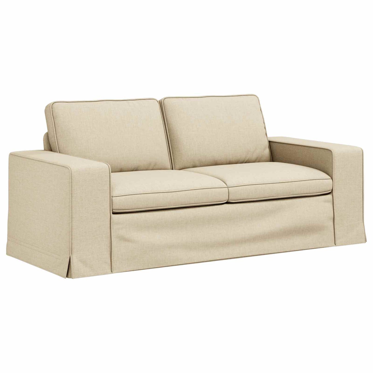 Kanapé Szett 2 pcs Krém 182 x 80 x 82 cm szövet