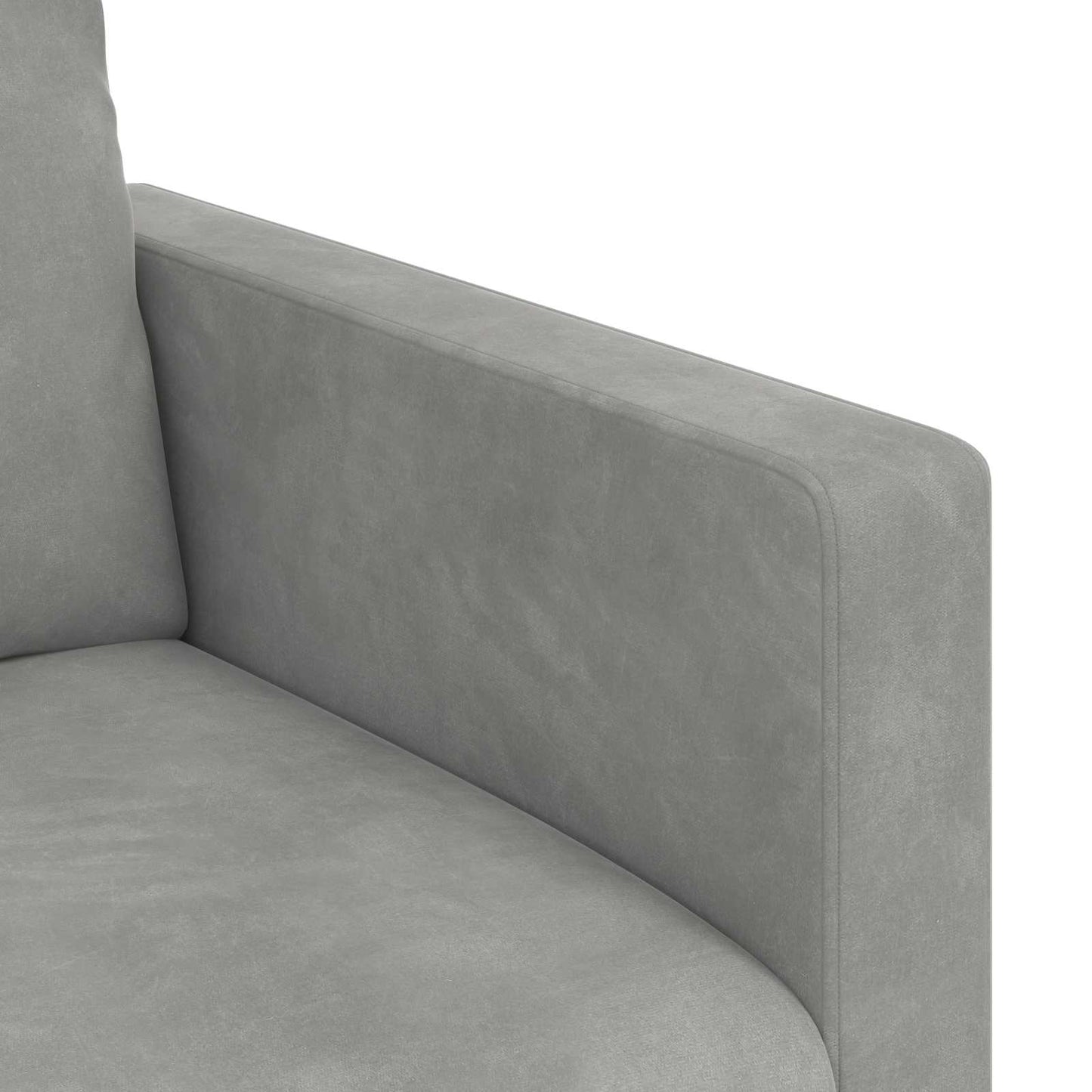 Kanapé Szett 2 pcs Világosszürke 158 x 78 x 80 cm Bársony