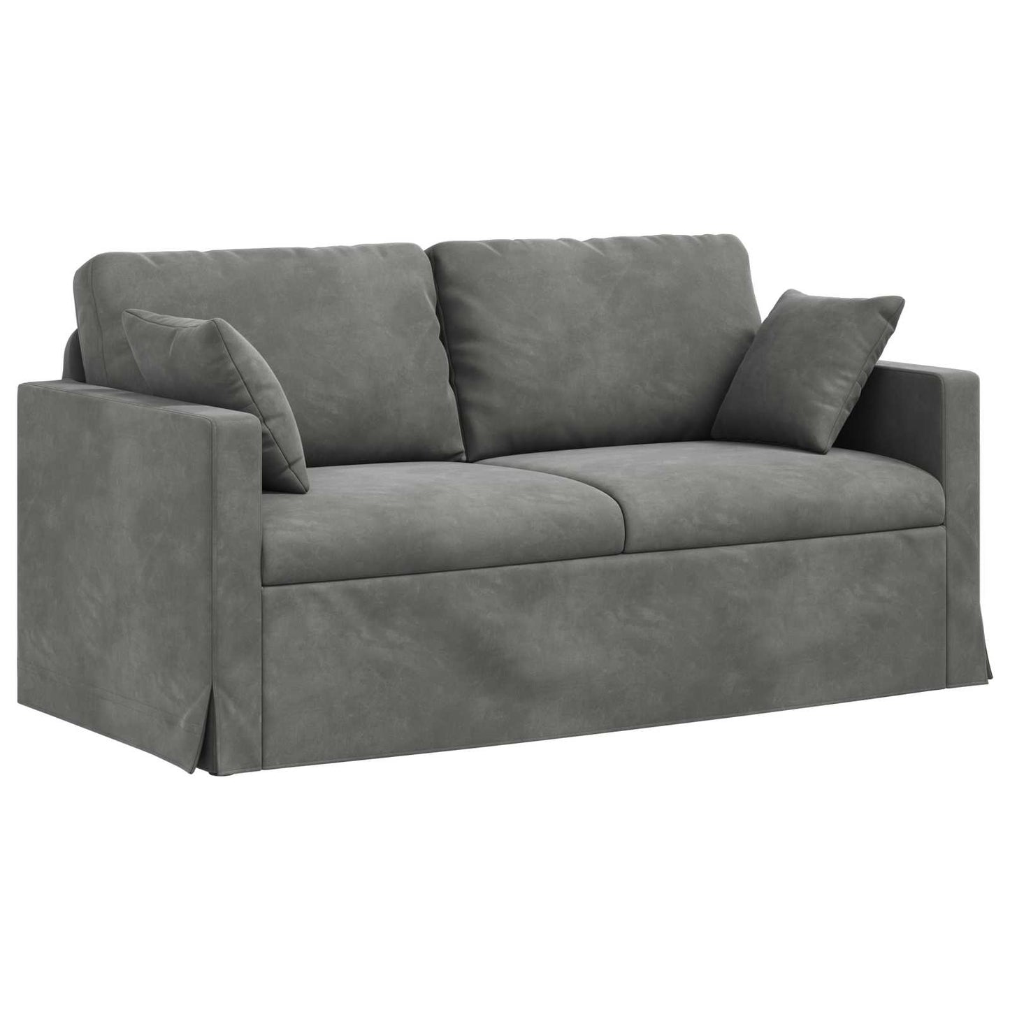 Kanapé Szett 2 pcs Sötétszürke 158 x 78 x 80 cm Bársony