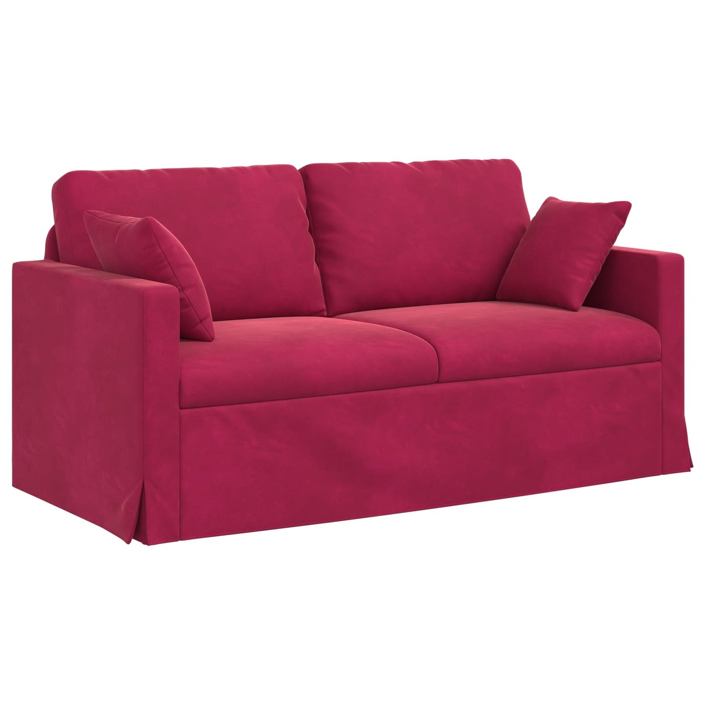 Kanapé Szett 2 pcs Bordó 158 x 78 x 80 cm Bársony