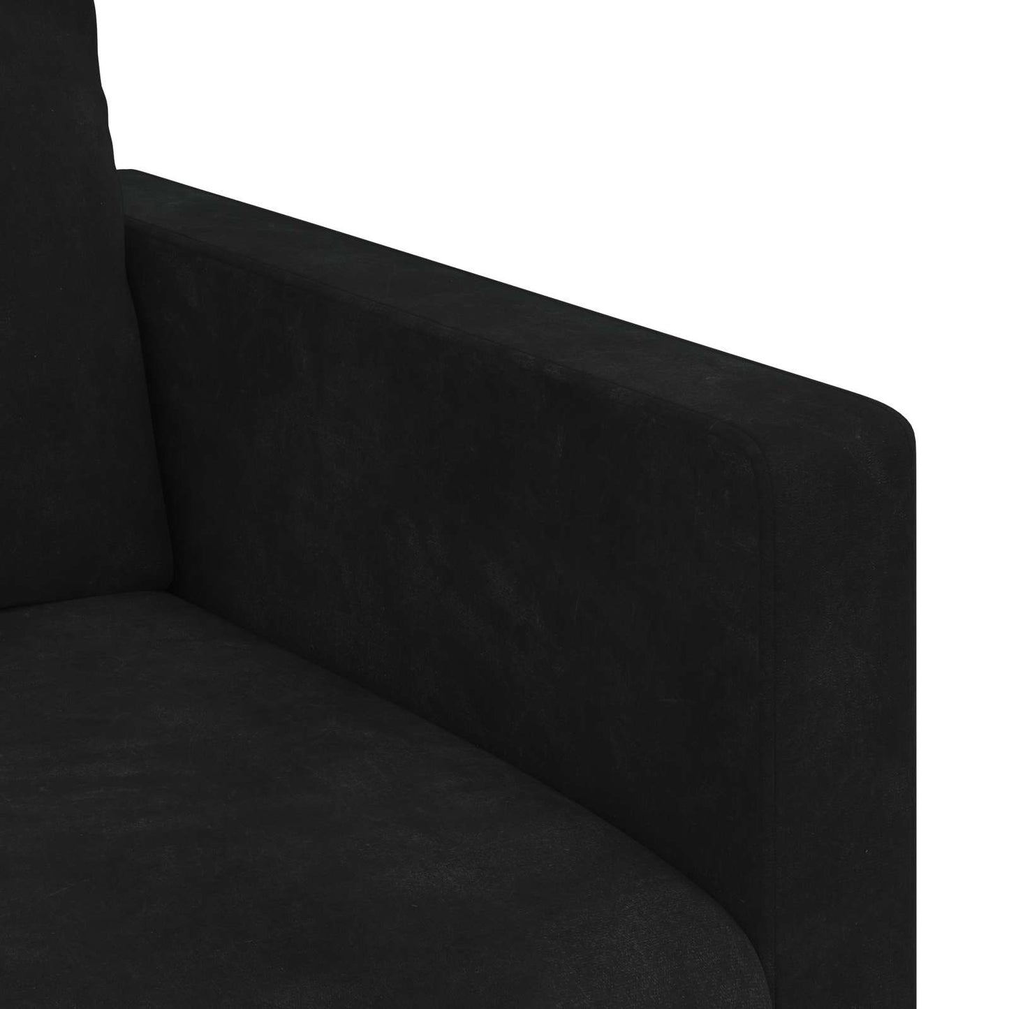 Kanapé Szett 2 pcs Fekete 158 x 78 x 80 cm Bársony