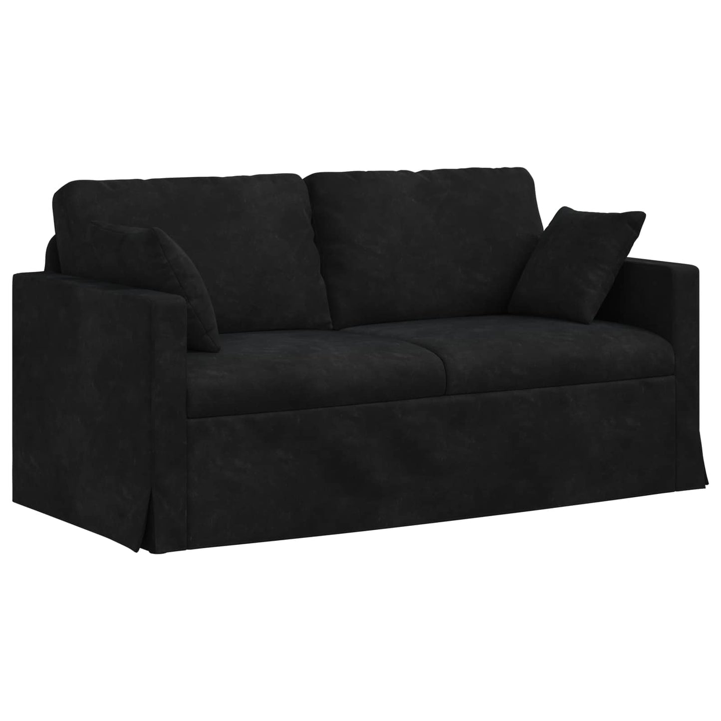 Kanapé Szett 2 pcs Fekete 158 x 78 x 80 cm Bársony