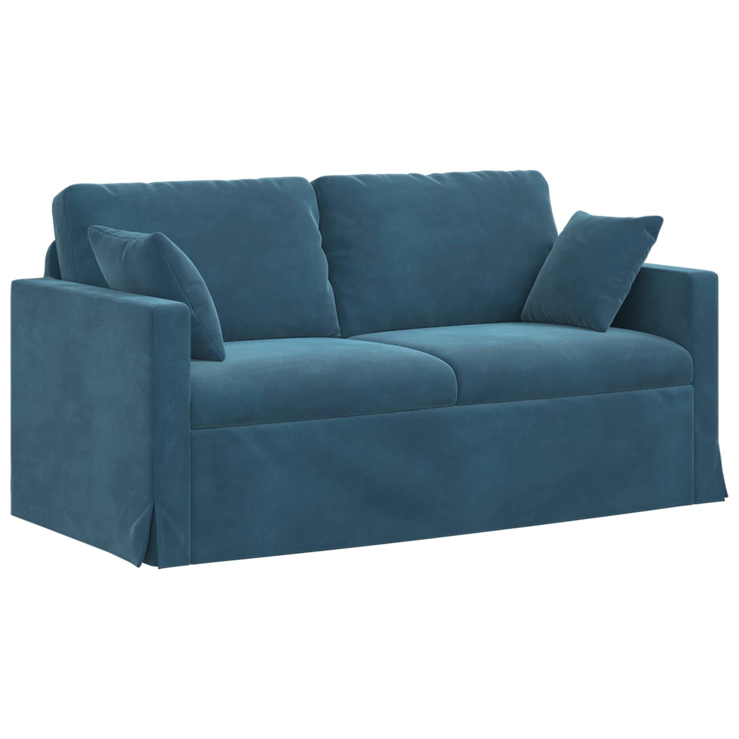 Kanapé Szett 2 pcs Kék 158 x 78 x 80 cm Bársony