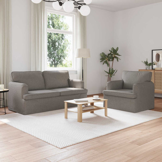 Kanapé Szett 2 pcs Tópszínű 162 x 80 x 85 cm szövet