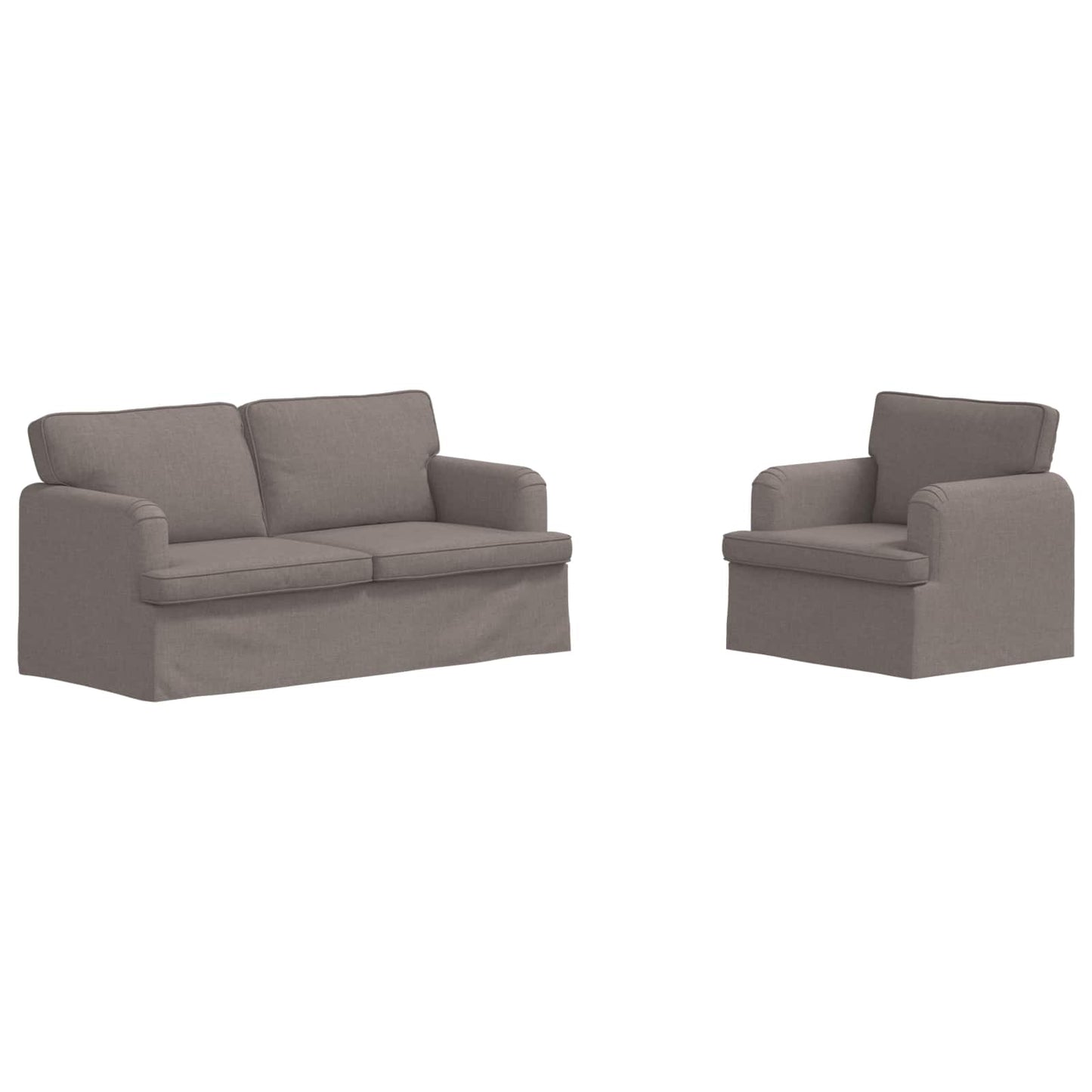 Kanapé Szett 2 pcs Tópszínű 162 x 80 x 85 cm szövet