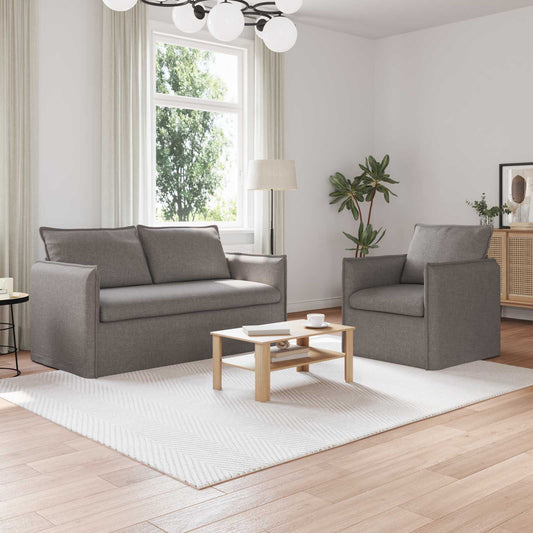 Kanapé Szett 2 pcs Tópszínű 156 x 82 x 85 cm Szövet