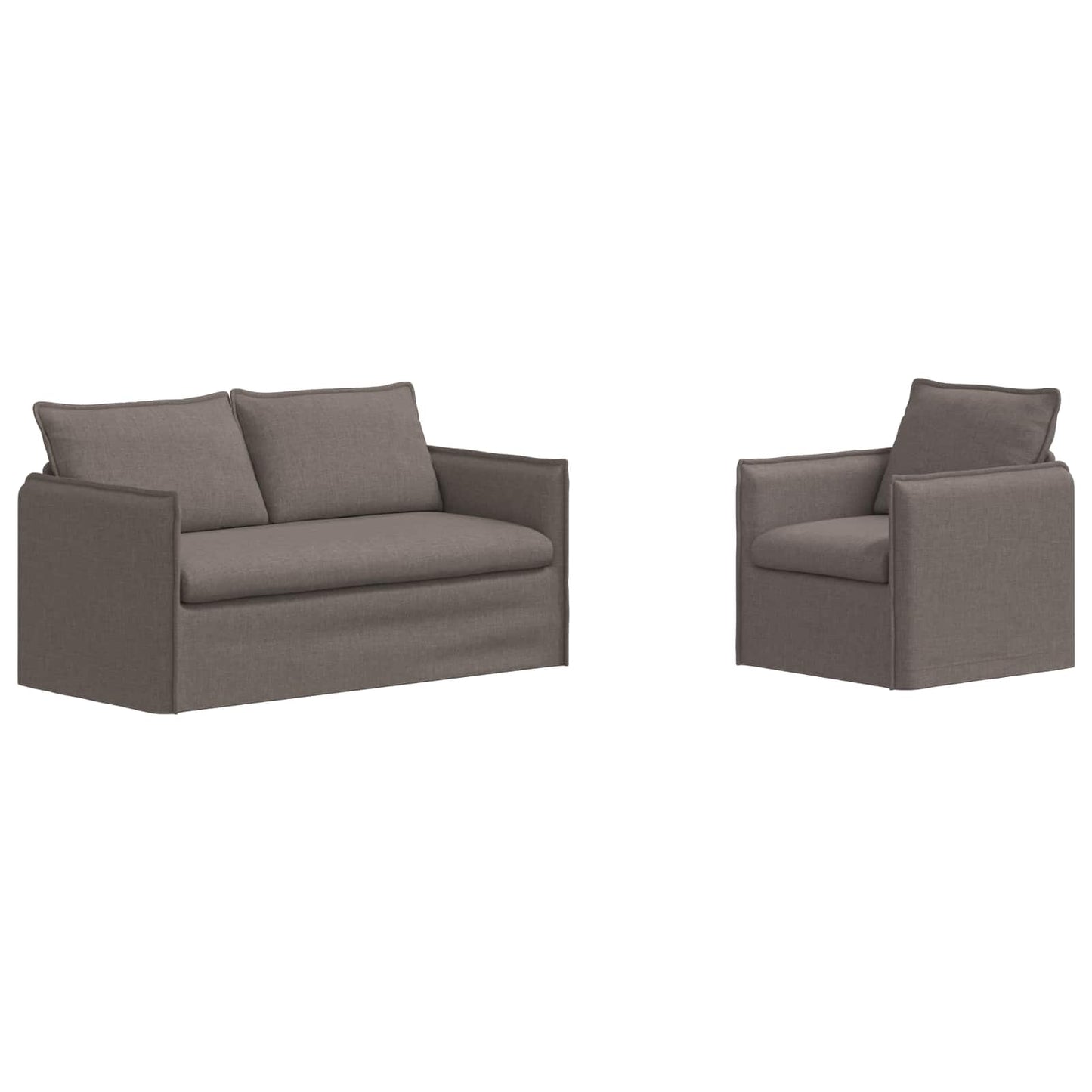 Kanapé Szett 2 pcs Tópszínű 156 x 82 x 85 cm Szövet