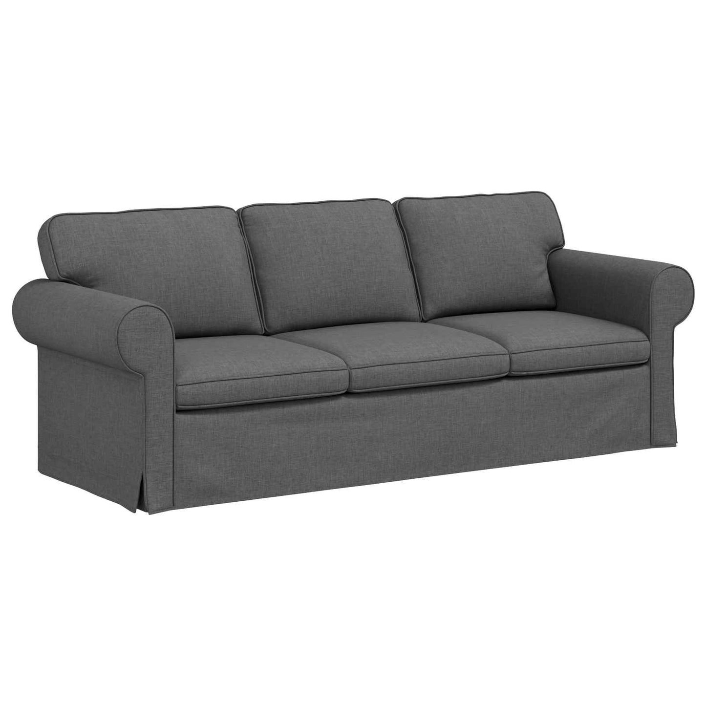 Kanapé Szett 2 pcs Sötétszürke 215 x 82 x 80 cm szövet