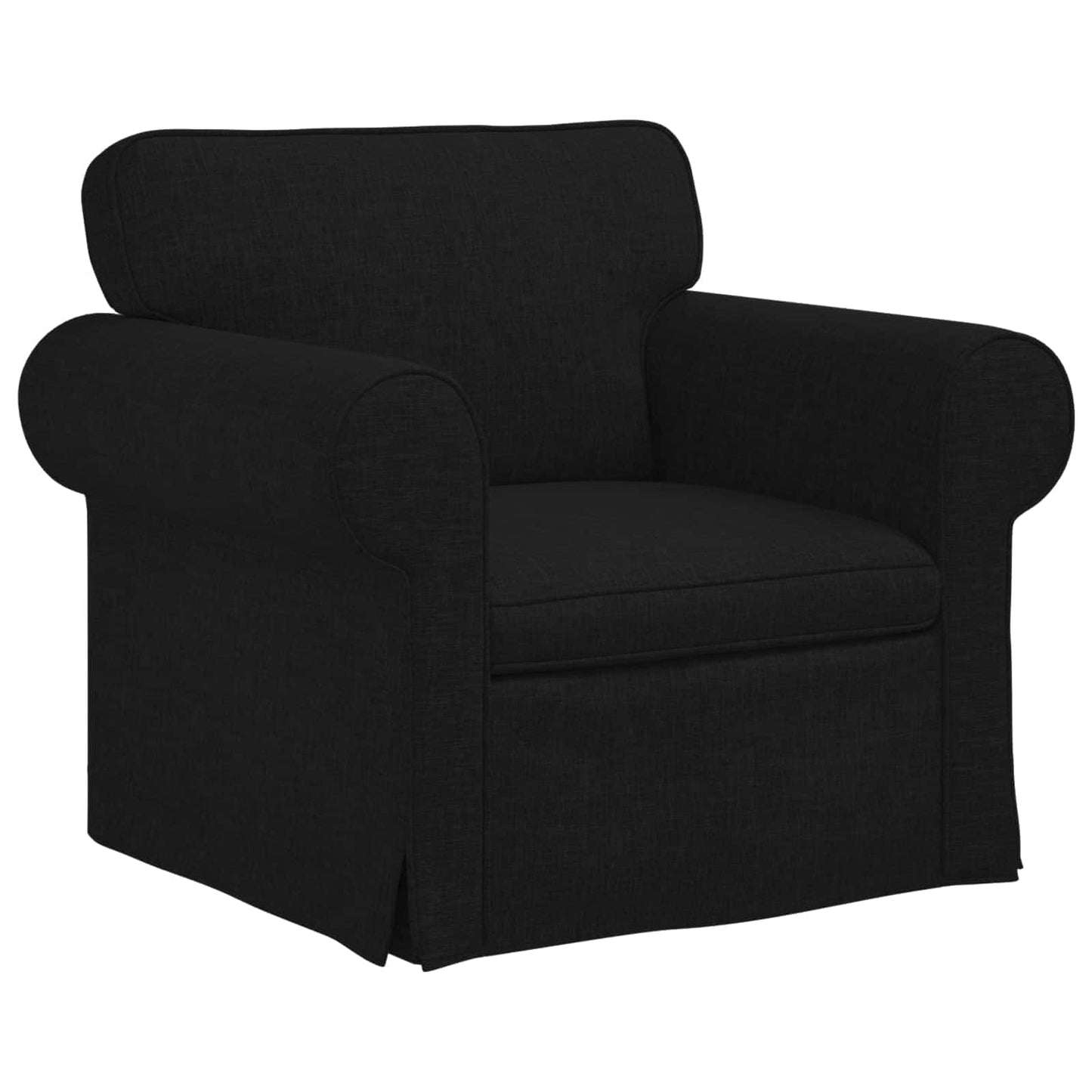 Kanapé Szett 2 pcs Fekete 215 x 82 x 80 cm szövet