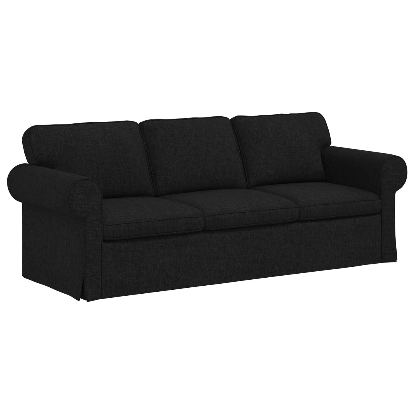 Kanapé Szett 2 pcs Fekete 215 x 82 x 80 cm szövet