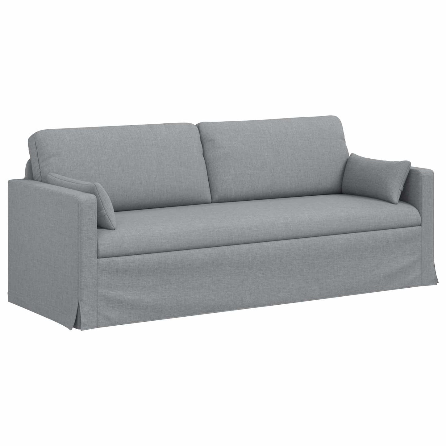Kanapé Szett 2 pcs Világosszürke 198 x 78 x 80 cm szövet