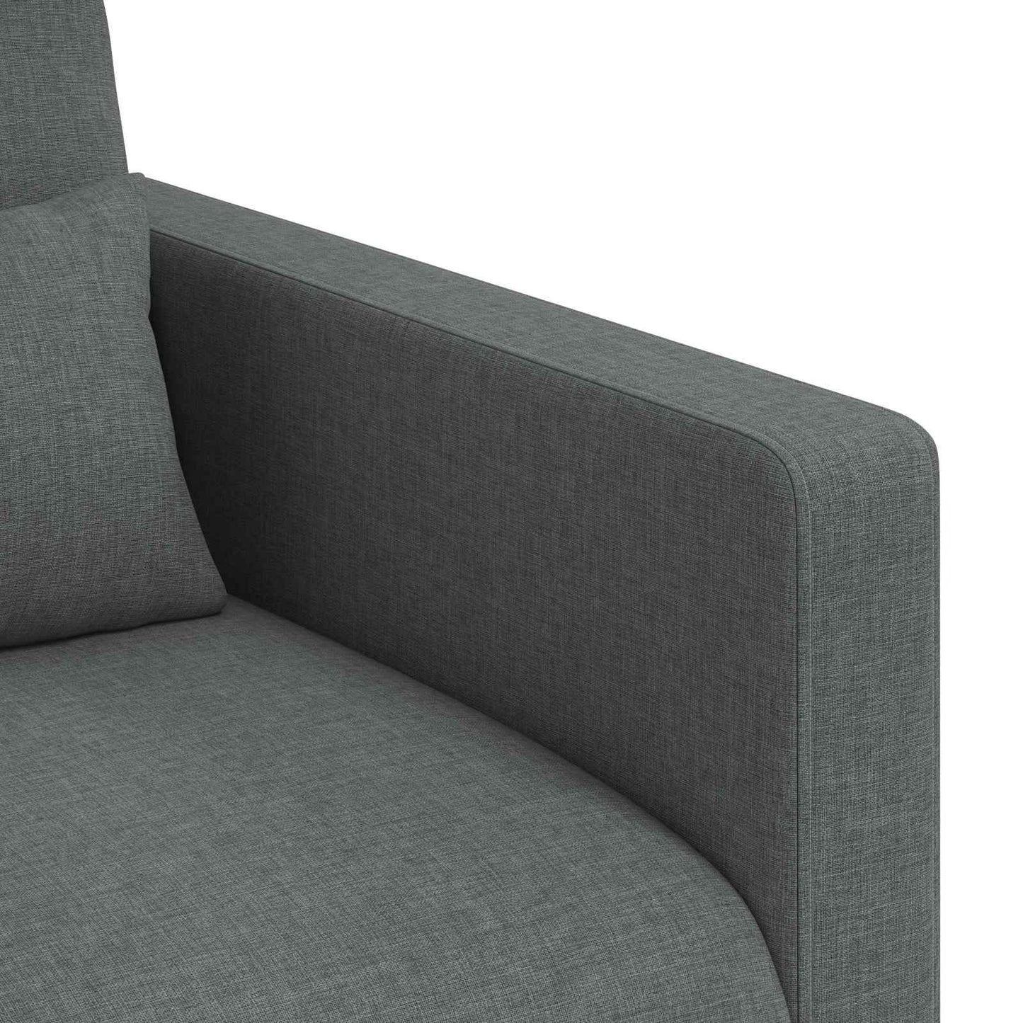 Kanapé Szett 2 pcs Sötétszürke 198 x 78 x 80 cm szövet