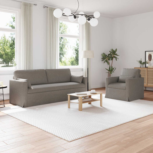 Kanapé Szett 2 pcs Tópszínű 198 x 78 x 80 cm szövet