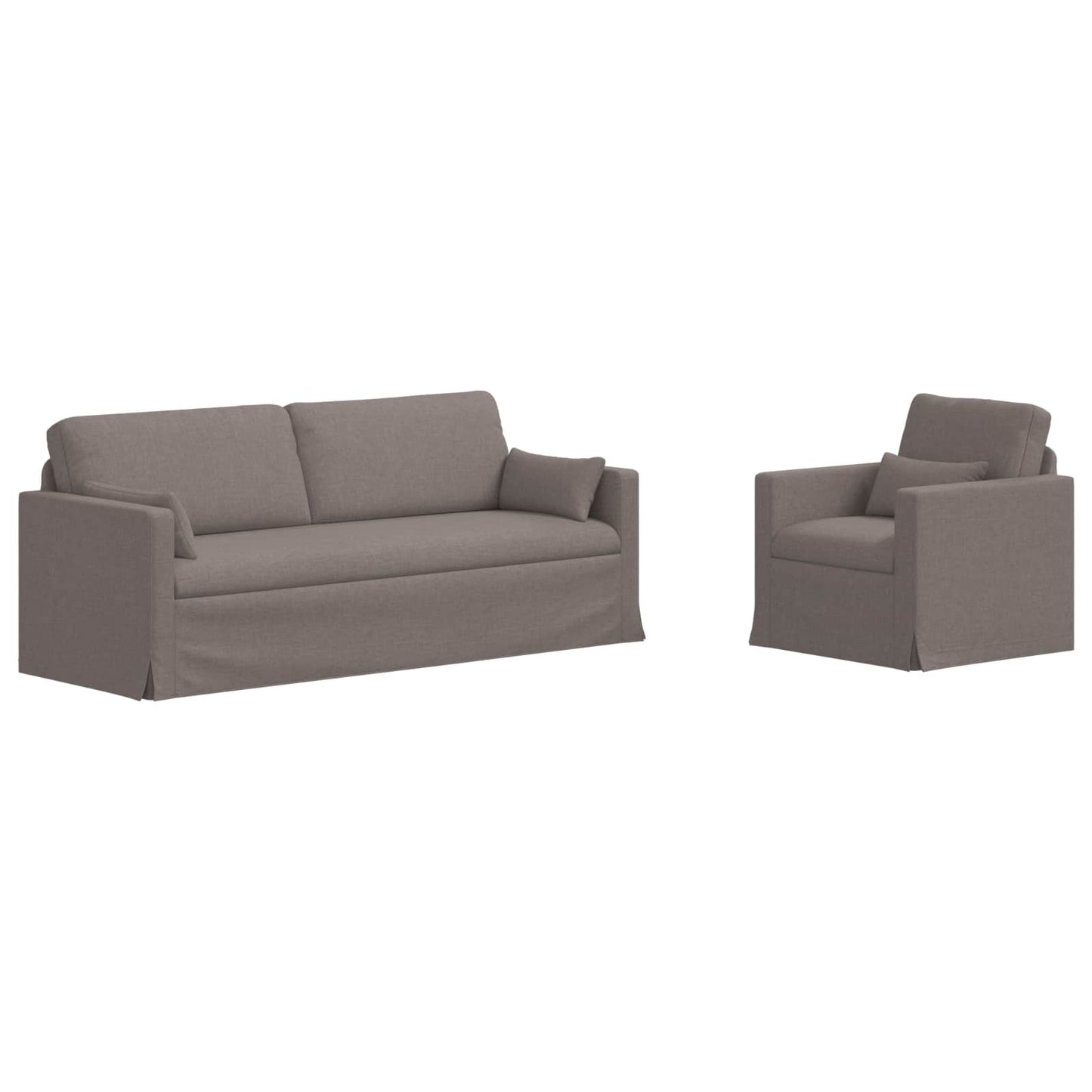 Kanapé Szett 2 pcs Tópszínű 198 x 78 x 80 cm szövet