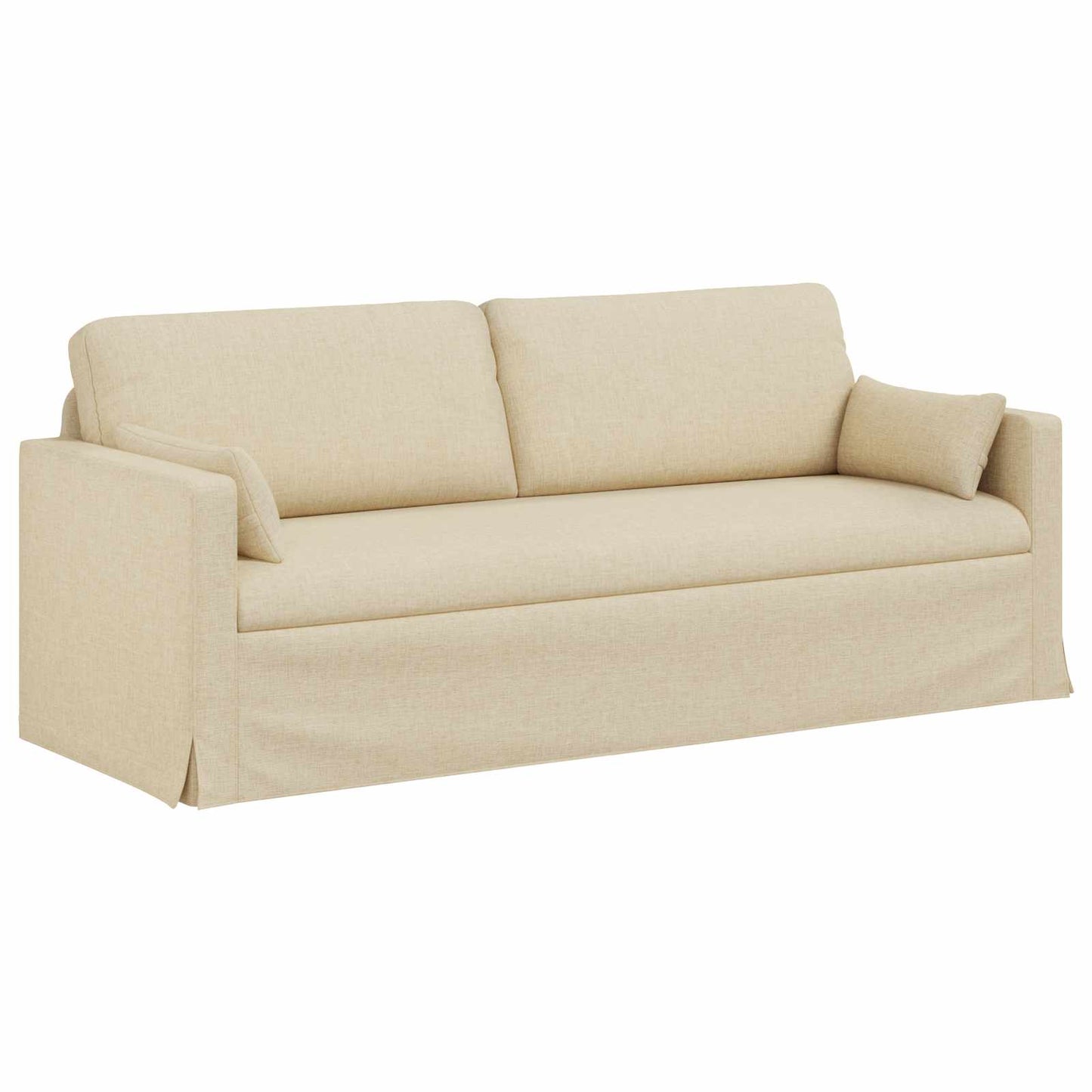 Kanapé Szett 2 pcs Krém 198 x 78 x 80 cm szövet