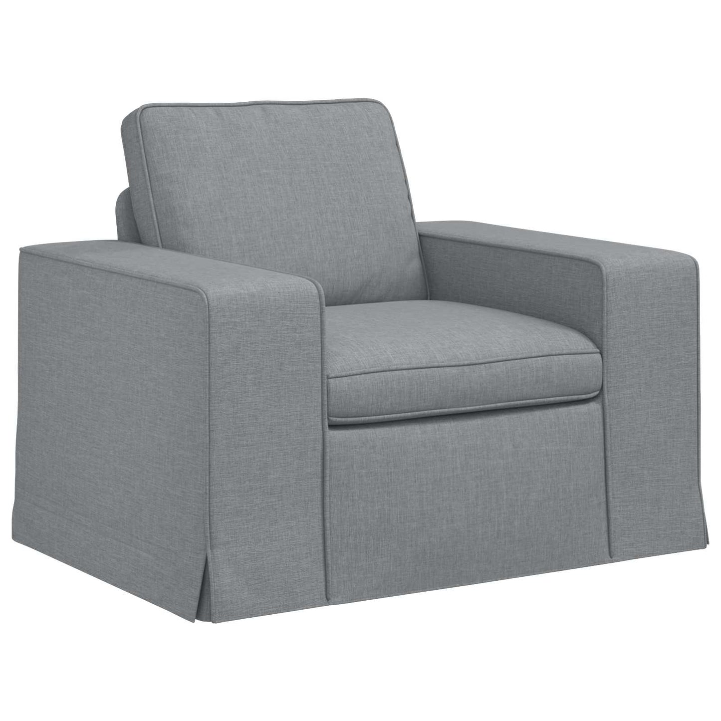 Kanapé Szett 2 pcs Világosszürke 222 x 80 x 82 cm szövet