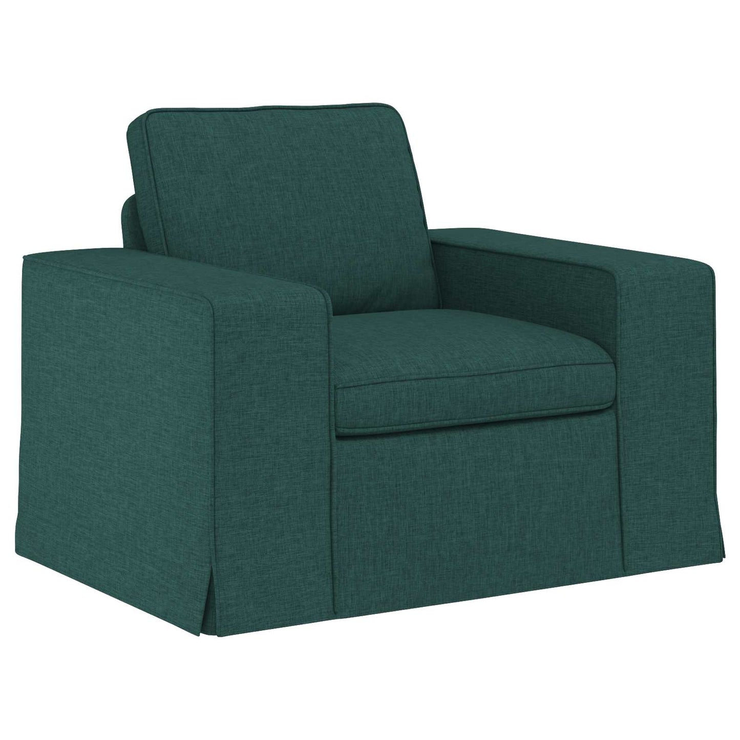 Kanapé Szett 2 pcs Sötétzöld 222 x 80 x 82 cm szövet