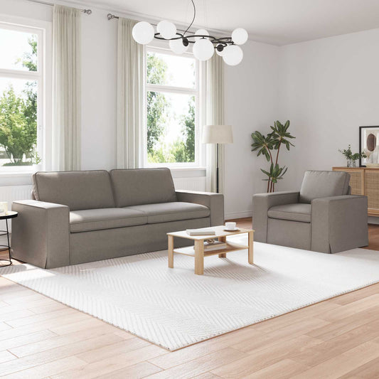 Kanapé Szett 2 pcs Tópszínű 222 x 80 x 82 cm szövet