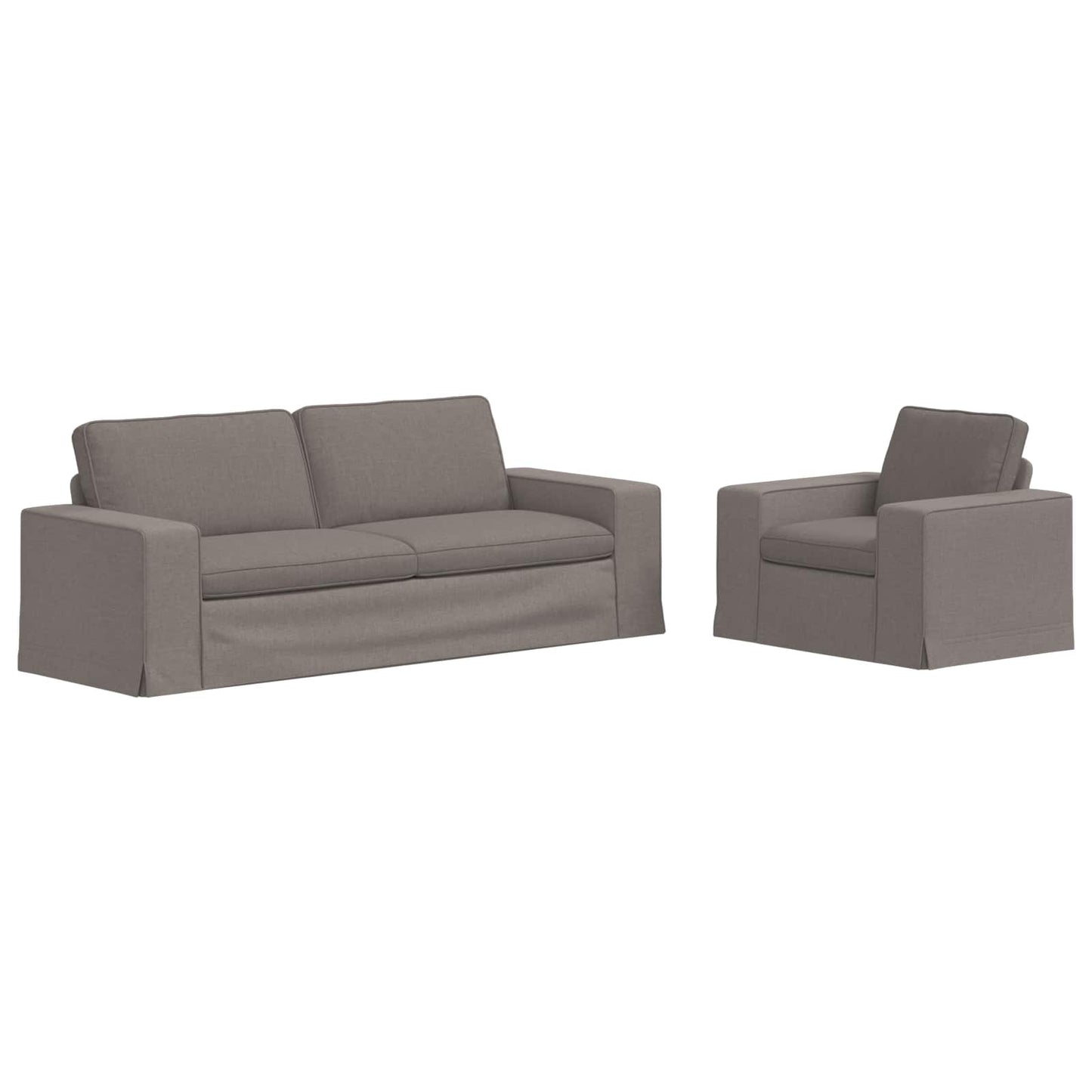 Kanapé Szett 2 pcs Tópszínű 222 x 80 x 82 cm szövet