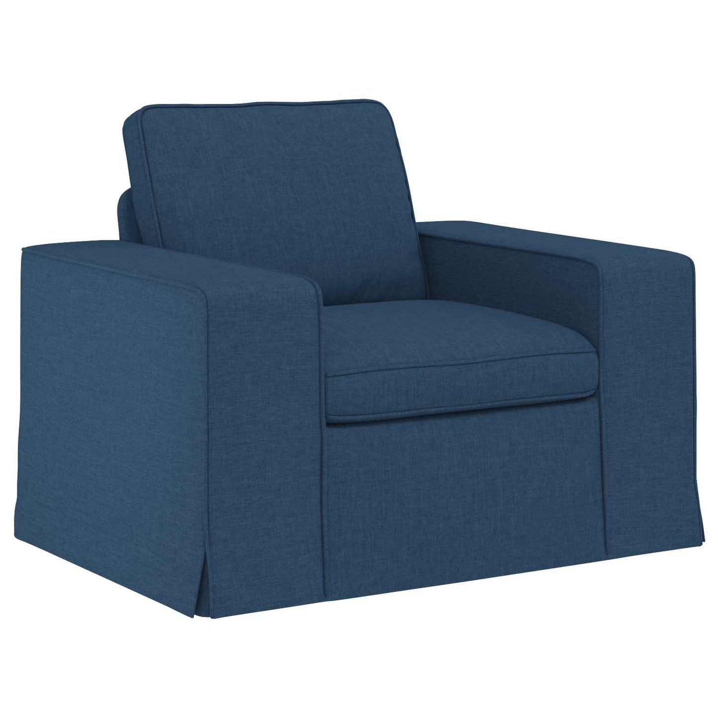 Kanapé Szett 2 pcs Kék 222 x 80 x 82 cm szövet