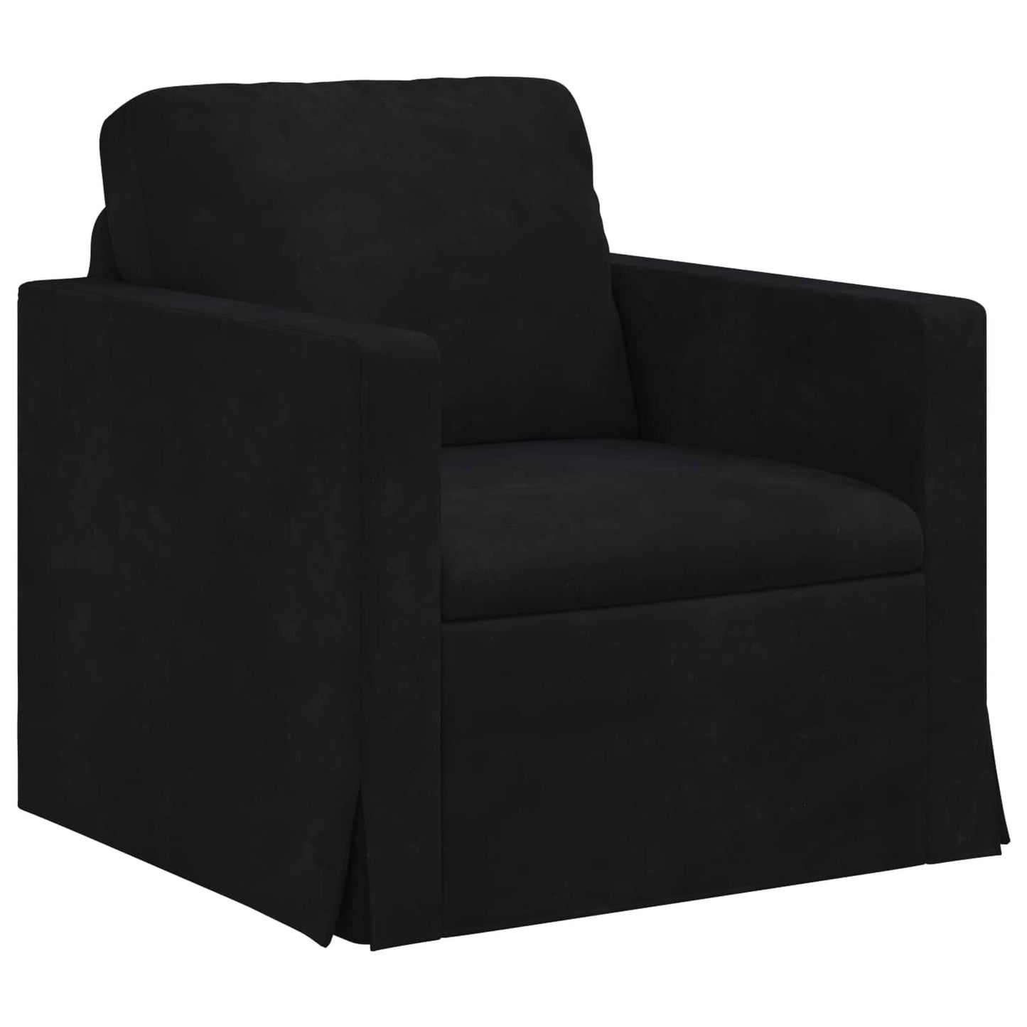 Kanapé Szett 2 pcs Fekete 198 x 78 x 80 cm Bársony