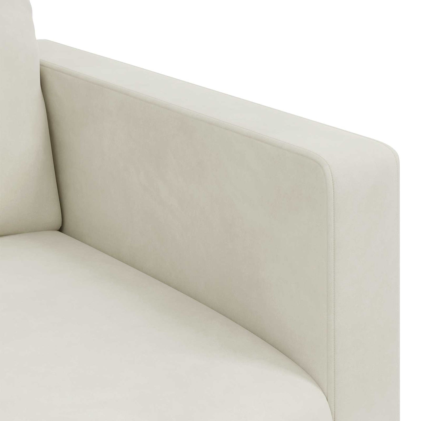 Kanapé Szett 2 pcs Krém 198 x 78 x 80 cm Bársony