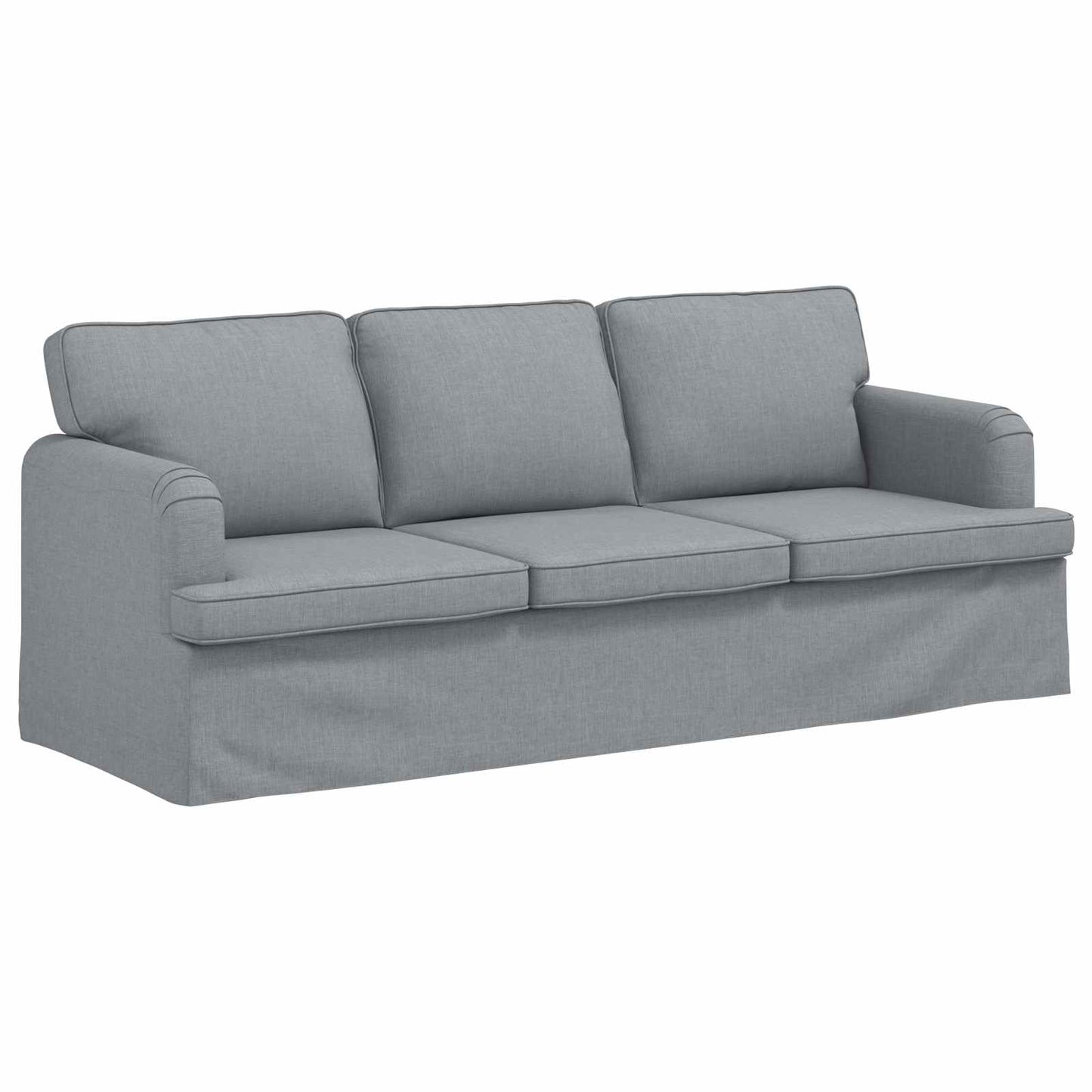 Kanapé Szett 2 pcs Világosszürke 201 x 80 x 85 cm szövet