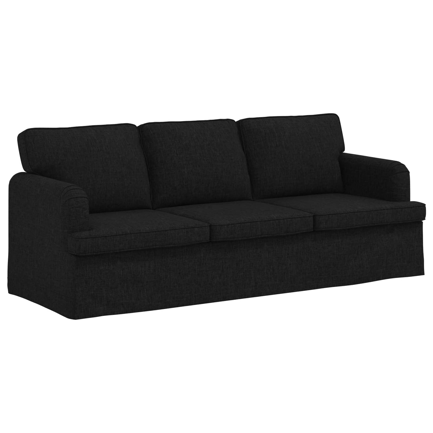 Kanapé Szett 2 pcs Fekete 201 x 80 x 85 cm szövet