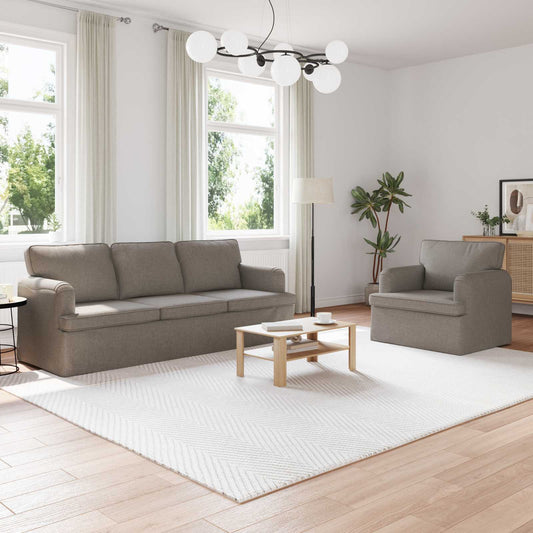 Kanapé Szett 2 pcs Tópszínű 201 x 80 x 85 cm szövet