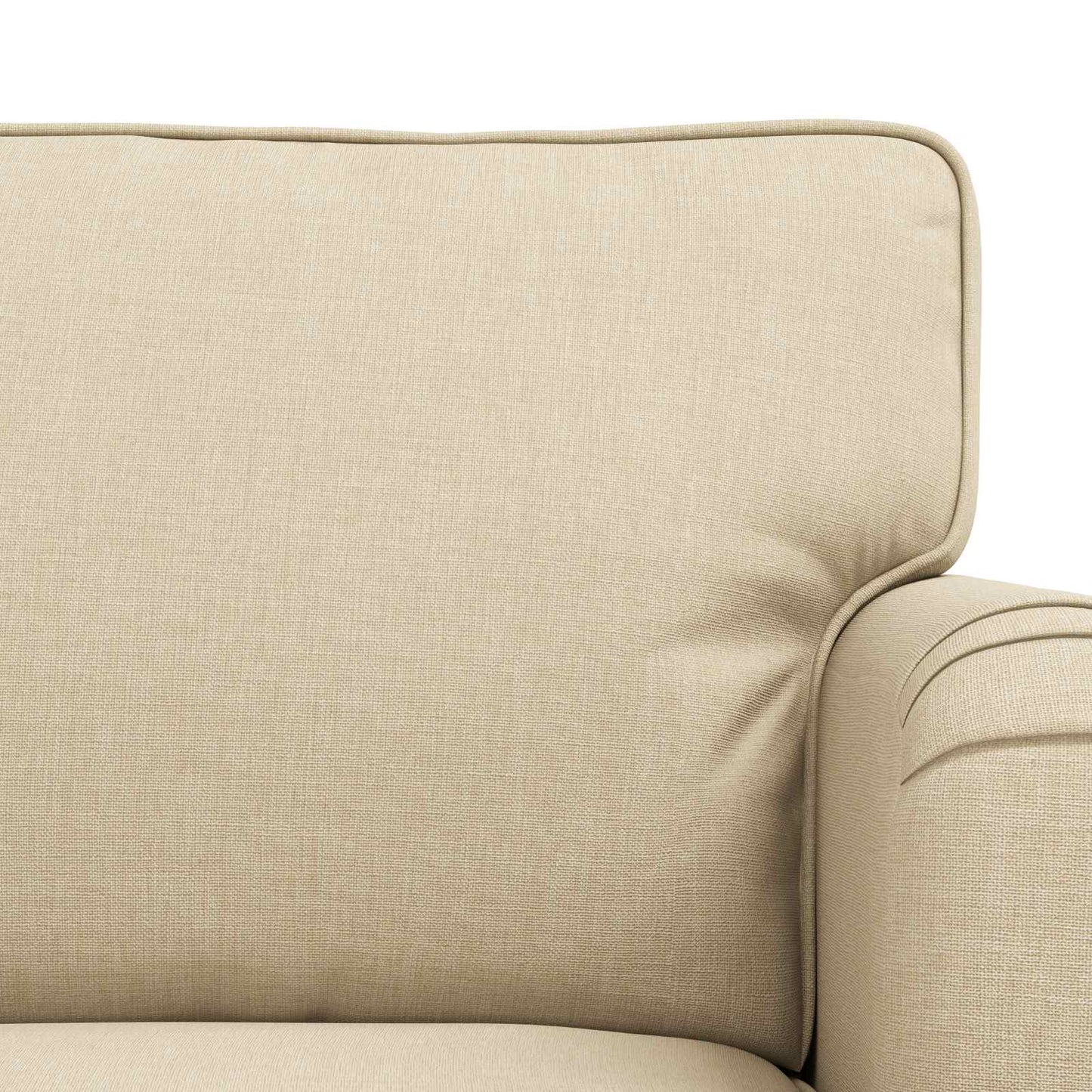 Kanapé Szett 2 pcs Krém 201 x 80 x 85 cm szövet