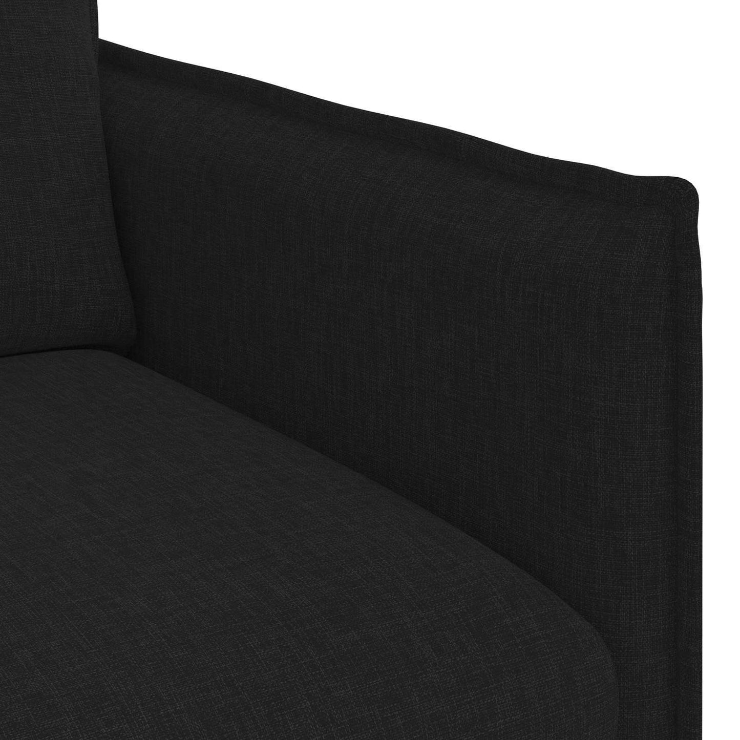 Kanapé Szett 2 pcs Fekete 196 x 82 x 85 cm Szövet