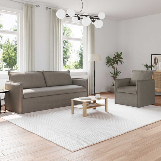 Kanapé Szett 2 pcs Tópszínű 196 x 82 x 85 cm Szövet