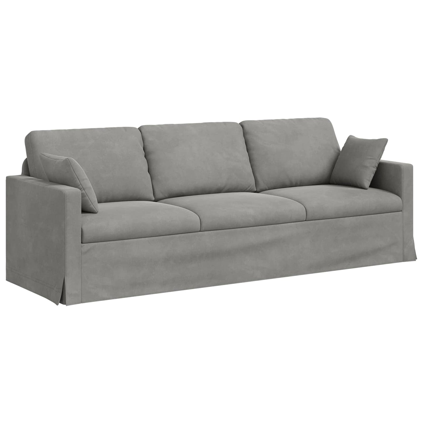Kanapé Szett 2 pcs Világosszürke 228 x 78 x 80 cm Bársony