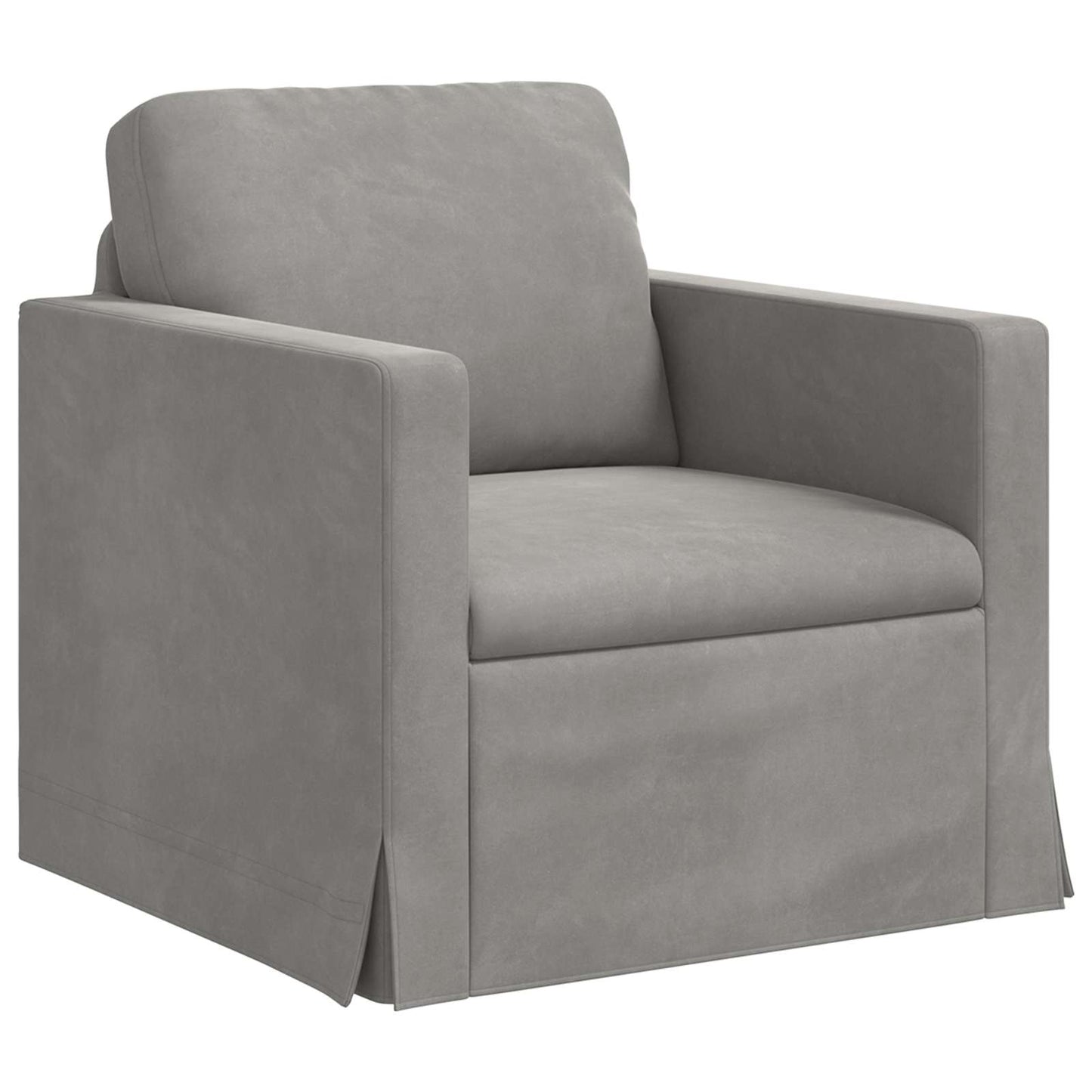 Kanapé Szett 2 pcs Világosszürke 228 x 78 x 80 cm Bársony