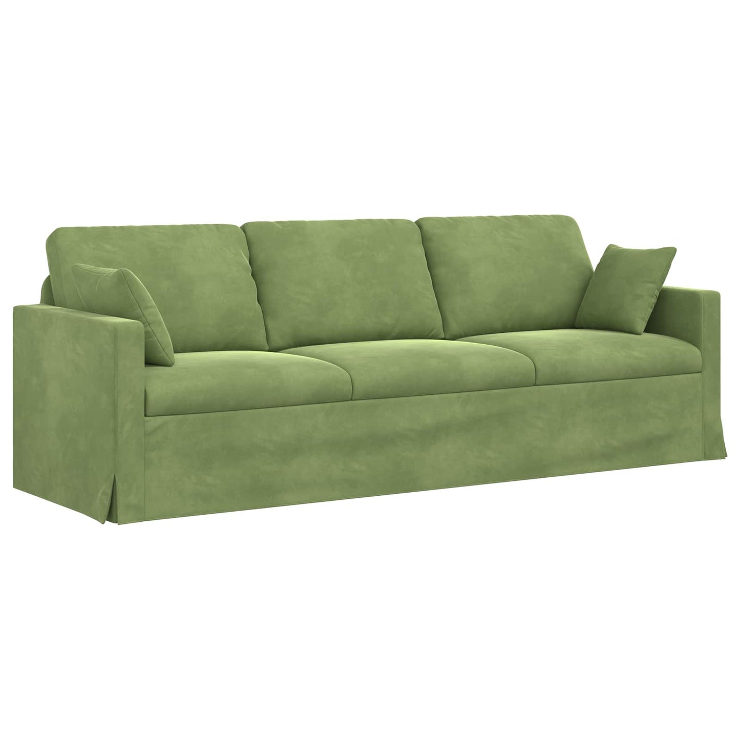 Kanapé Szett 2 pcs Világos zöld 228 x 78 x 80 cm Bársony