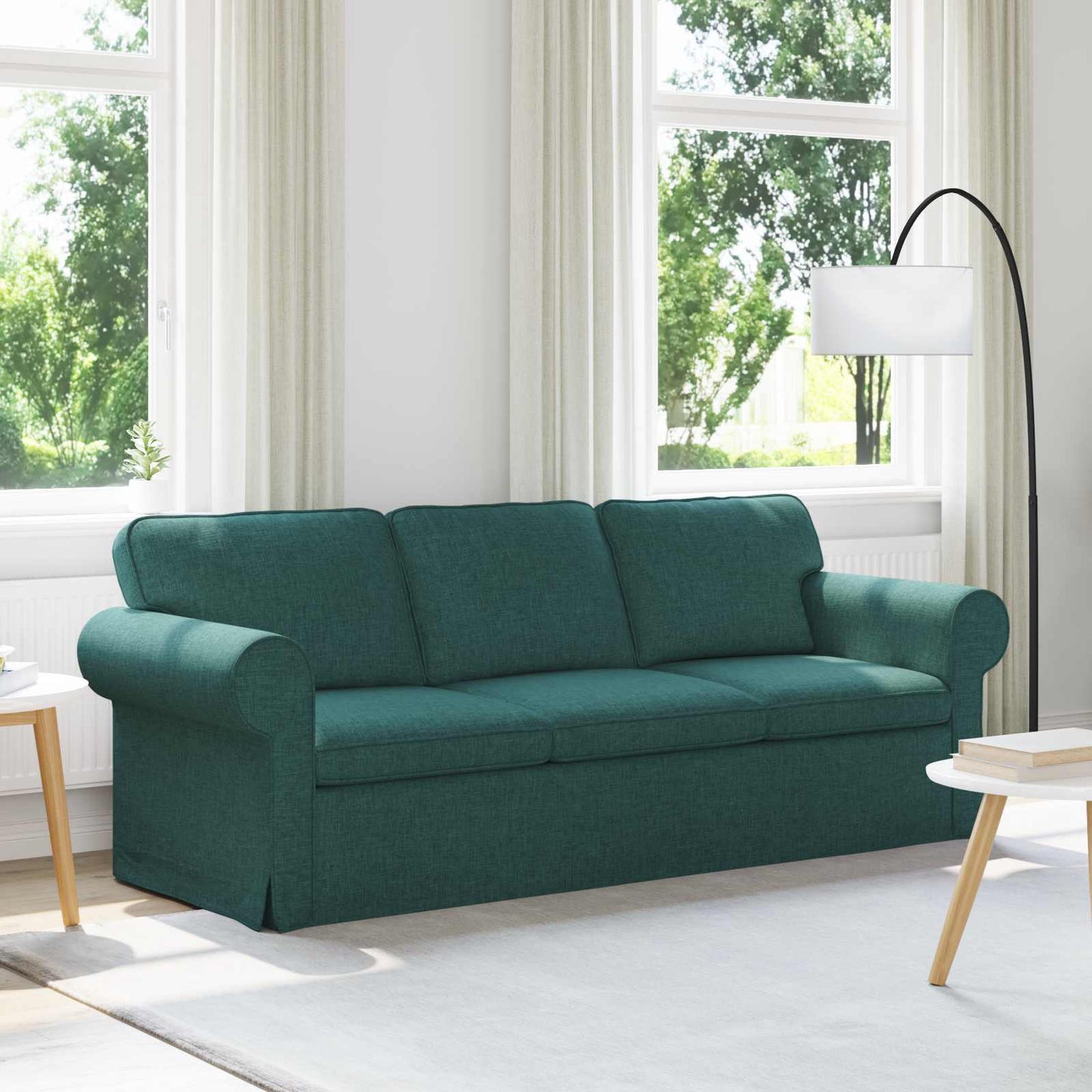 Kanapé Sötétzöld 215 x 82 x 80 cm szövet