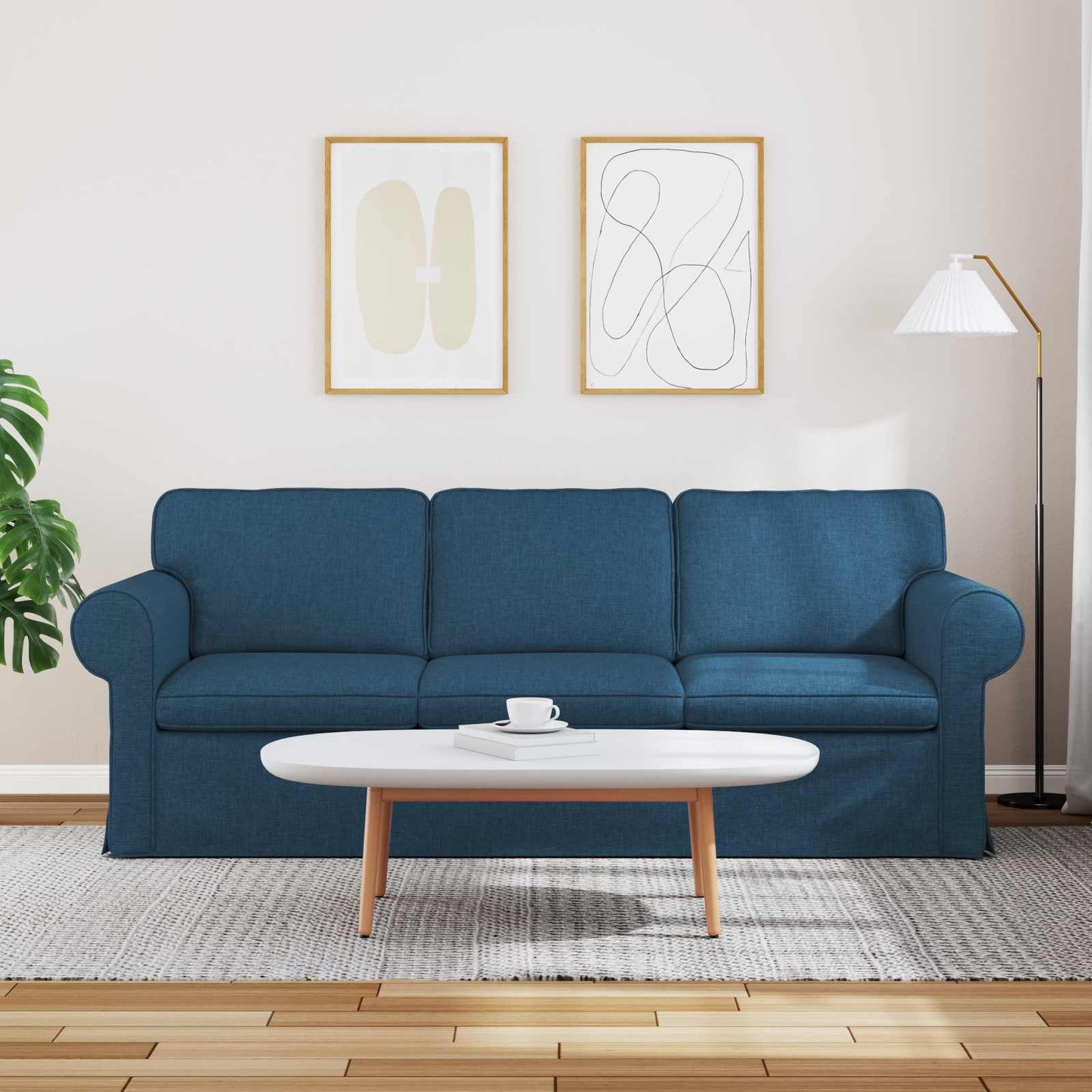 Kanapé Kék 215 x 82 x 80 cm szövet