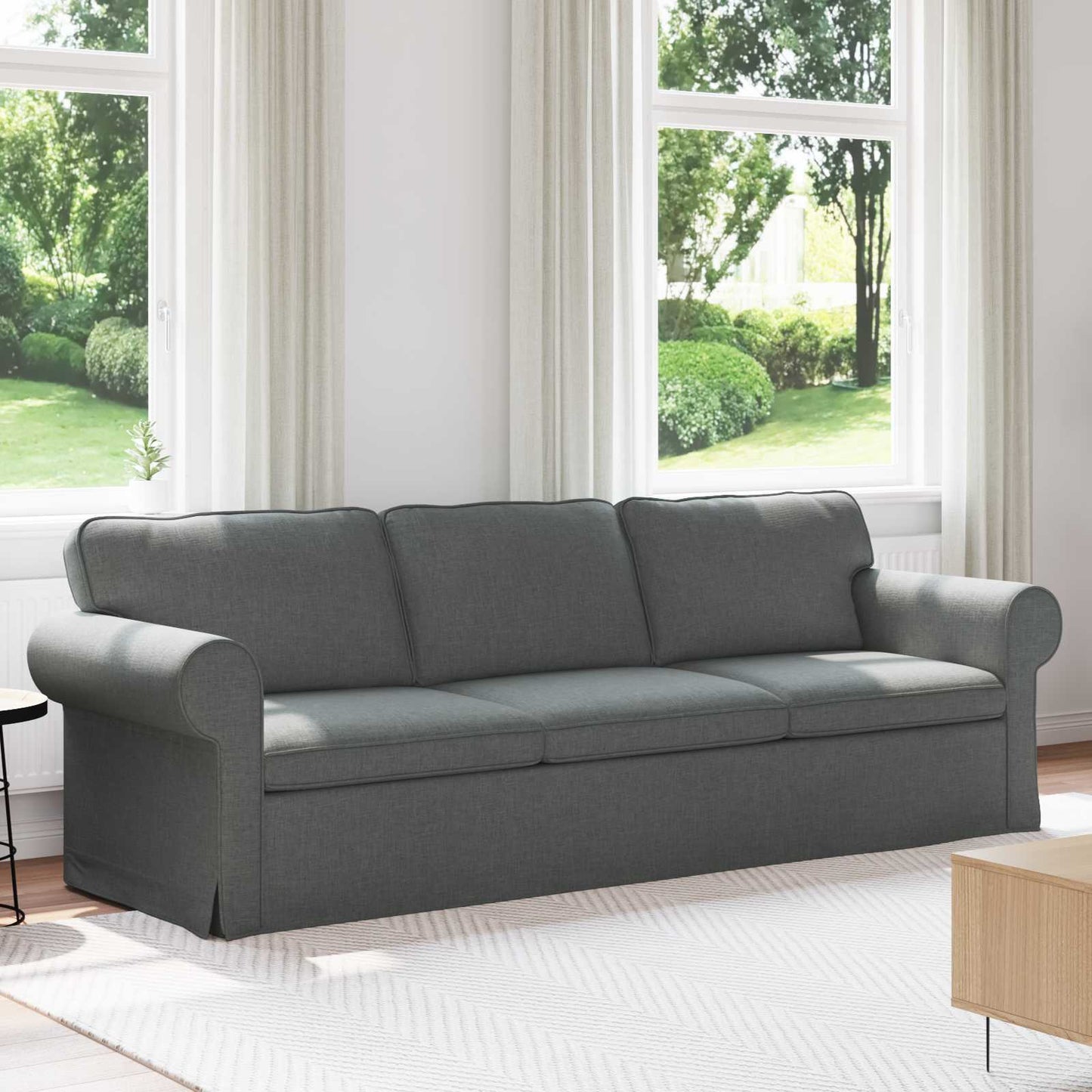 Kanapé Sötétszürke 245 x 82 x 80 cm szövet